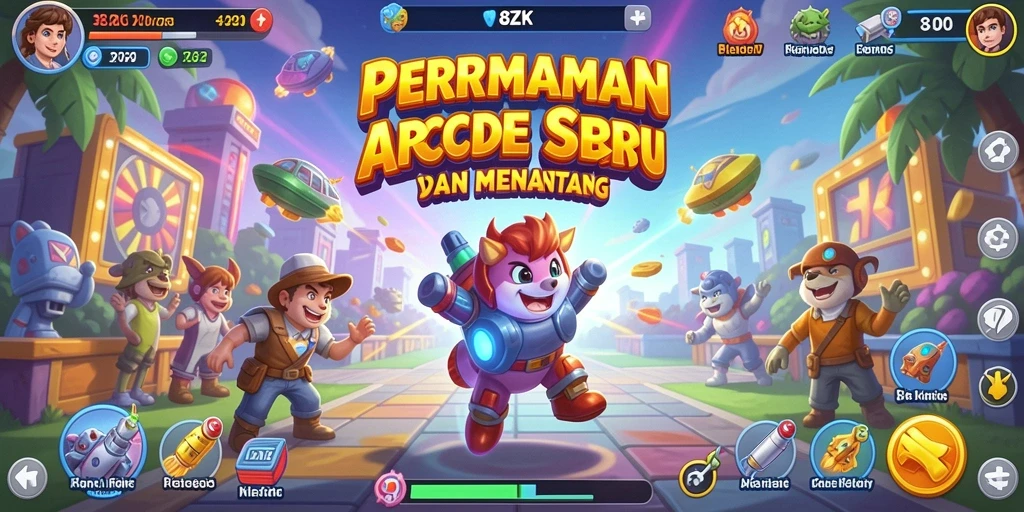 Tampilan gameplay seru dalam permainan arcade 8ZK.