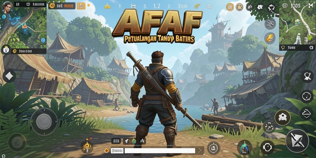 Tampilan gameplay AFAF yang menakjubkan dengan dunia terbuka yang luas.