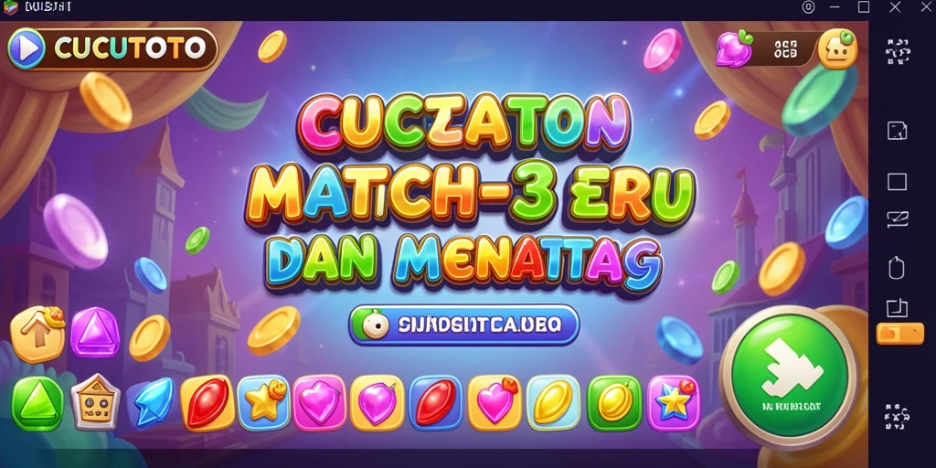 Tampilan gameplay seru dan menantang di CUCUTOTO.
