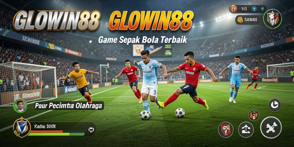 Gameplay mendebarkan di lapangan sepak bola GLOWIN88.