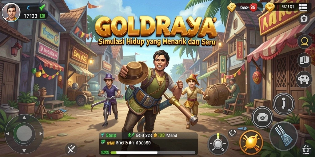 Tampilan gameplay <strong>GOLDRAJA</strong> yang mengasyikkan dan interaktif.