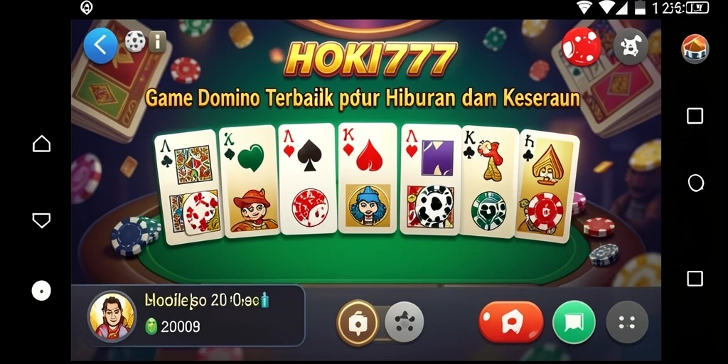 Tampilan gameplay HOKI777 yang menampilkan keseruan bermain Domino.
