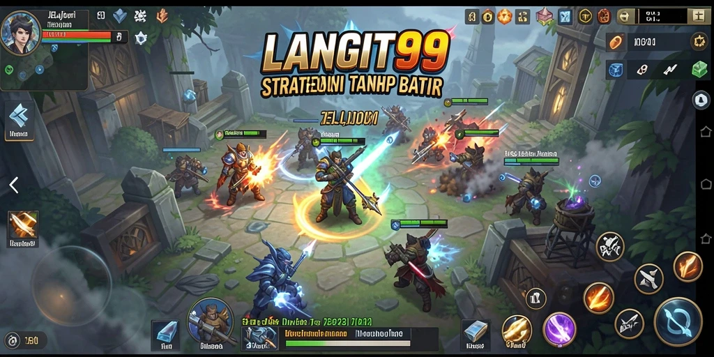 Tampilan menarik dari gameplay strategis LANGIT99.