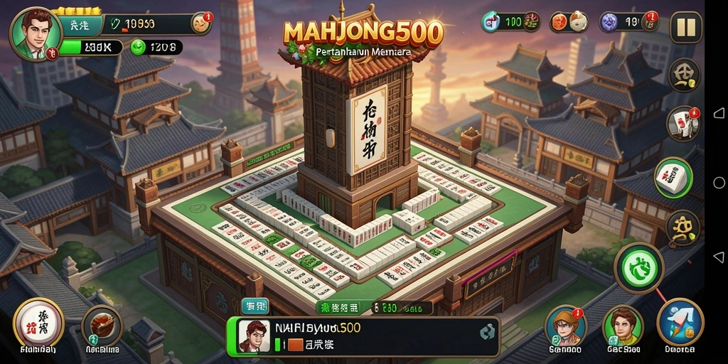 Menampilkan gameplay seru dan strategi di MAHJONG500.