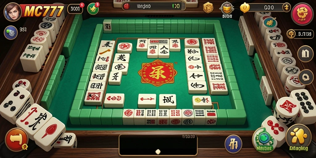 Screenshot MC777 menampilkan gameplay Mahjong yang seru dan menantang.