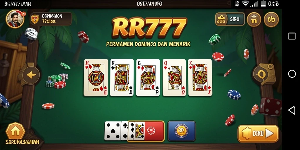 Tangkapan layar menunjukkan gameplay seru dari permainan Domino RR777.