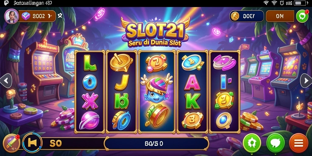 Tangkapan layar utama menampilkan aksi seru dan gameplay petualangan di SLOT21.