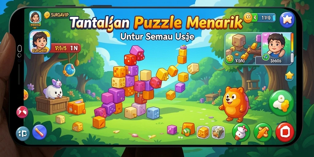 Tampilkan gameplay seru dari SURGAVIP yang menantang dan adiktif.