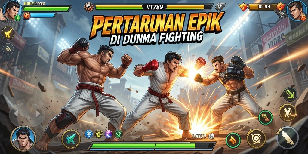 Screenshot gameplay VT789 menampilkan aksi pertarungan yang seru dan mendebarkan.