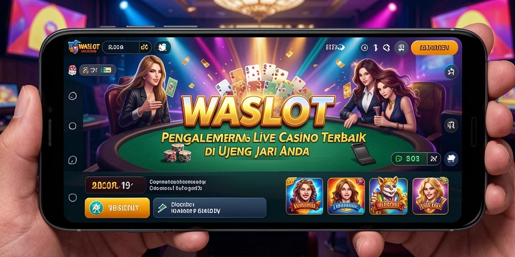 Screenshot gameplay WASLOT menampilkan suasana Live Casino yang mendebarkan.